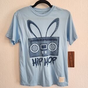 The Original Retro Brand Kids Size XL Hip Hop Bunny Boombox Blue T-Shirt NWT